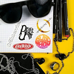 High quality 90s alternative music sticker collection
