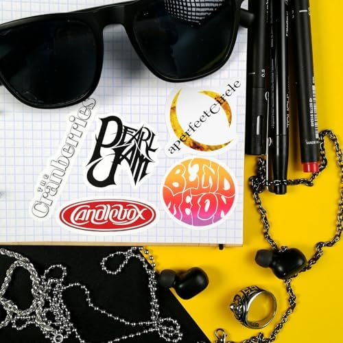 High quality 90s alternative music sticker collection