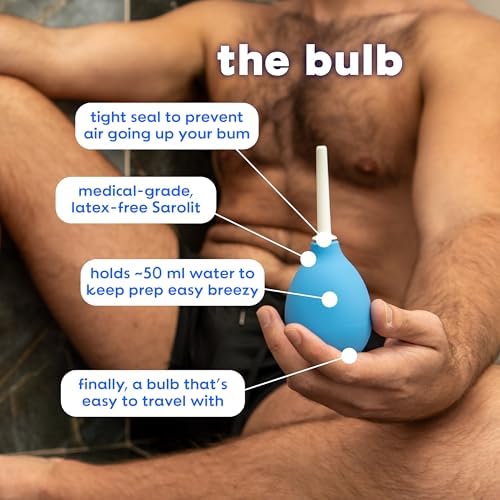 Medical grade Sarolit enema bulb for men and women hygiene preparation.