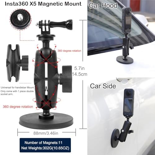 PellKing heavy duty magnetic mount and metal 1/4 inch screw adapters