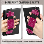 Back view of Kindle tablet with MoKo universal hand strap installed