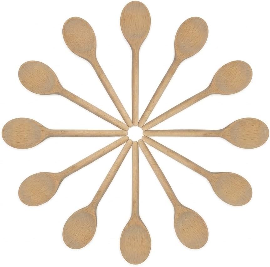 BICB set of 12 wooden spoons front view
