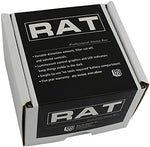 Pro Co RAT2 distortion pedal angled view with glow in the dark graphics
