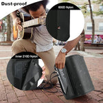 TXEsign dust cover sleeve protecting portable audio gear in an outdoor park setting