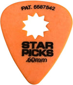 Cleartone Star Picks Delrin guitar picks front view blister pack