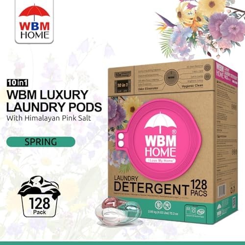 High efficiency concentrated laundry pods spring fragrance scent
