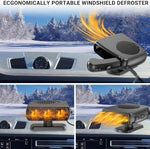 Two in one car defogger fan with three hundred sixty degree rotatable base
