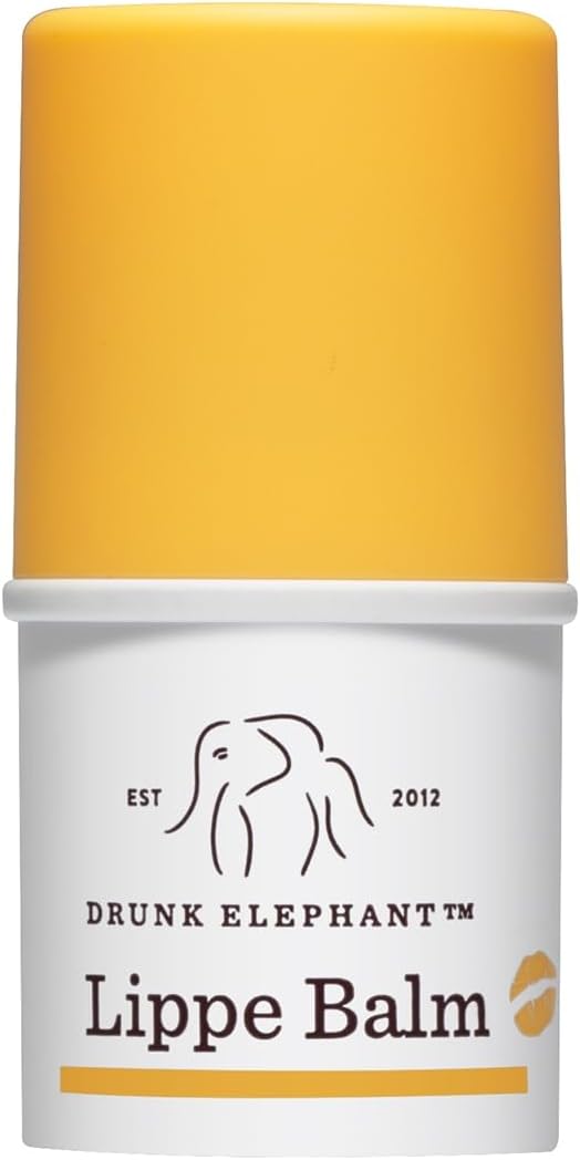 Drunk Elephant Lippe Balm front view showing yellow cap
