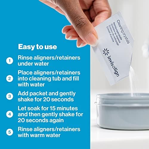 Invisalign clear aligner care kit with fifty single use crystal packets