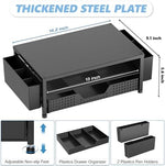 OPNICE home office supply organizer dimensions view detailing width depth and height measurements