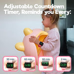Side profile of water resistant potty training watch for kids