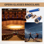 Aroncent ladies theater glasses being held by the adjustable handle