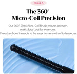 Demonstration of the waterproof clear mascara fixer being applied to eyelashes