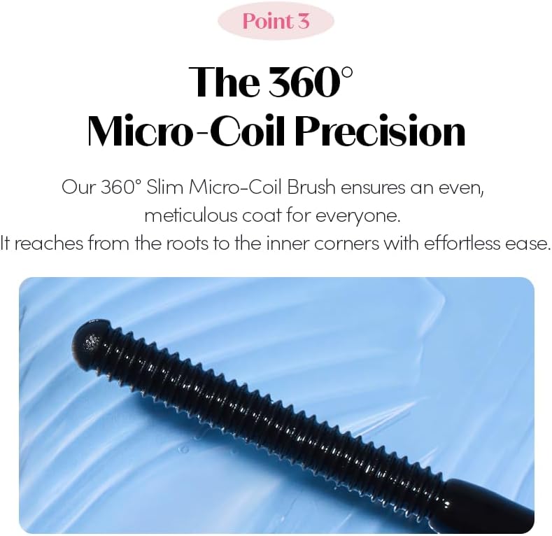 Demonstration of the waterproof clear mascara fixer being applied to eyelashes