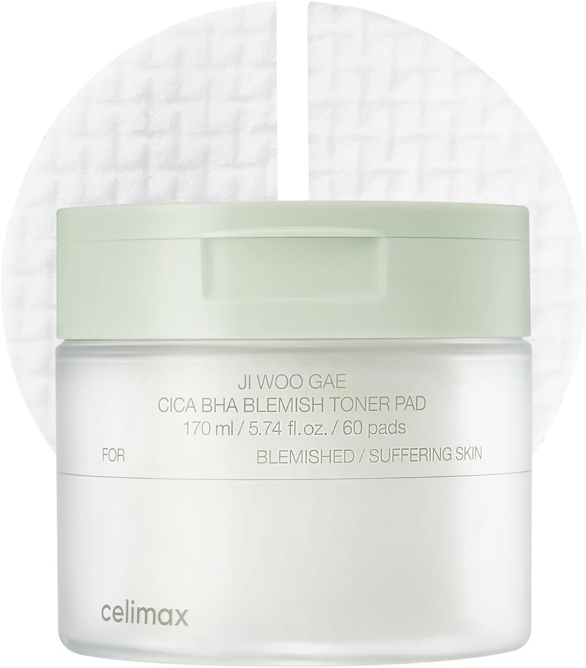 Large eighty millimeter exfoliating makeup removal pads close up
