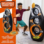 Nerf fifty inch standing pop up target with three scoring holes.