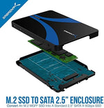 Sabrent storage enclosure adapter side profile highlighting the standard 22 pin SATA data and power connector interface