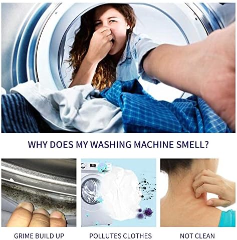 Effervescent washer cleaning tablet dissolving in water for deep decontamination