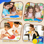 Washable silicone fidget pads being cleaned to demonstrate easy hygiene maintenance for classrooms