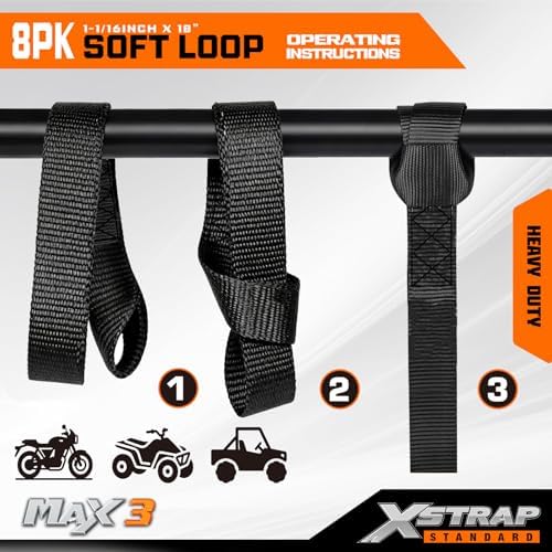 Xstrap 3600lb breaking strength soft loop straps for ATVs