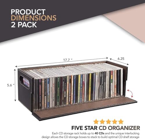 Stock Your Home protective felt interior media tray display stand for audio cassettes