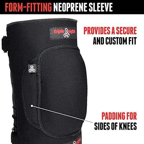 Close-up of the adjustable Velcro straps on the top and bottom of the Triple Eight undercover protective gear.