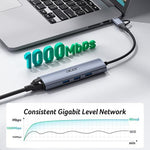 Aluminum alloy Acer ethernet splitter showcasing the RJ45 Gigabit network port.
