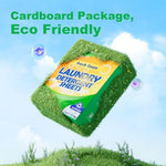 Fresh scent laundry detergent sheets demonstrating instant dissolving action in water