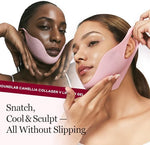 ROUND LAB pink elastic V-line hydrogel toning belt for double chin