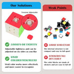 Nabreeli speed cube displayed on plastic stand