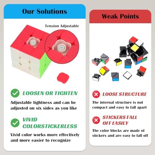 Nabreeli speed cube displayed on plastic stand