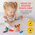 Ten vibrant colors of pure natural beeswax crayons spread across a drawing paper