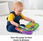 Puppy and Sis characters on Fisher-Price musical book page