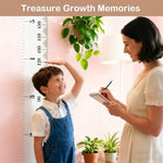 Nursery room wall decor featuring Azumavi kids growth measurement ruler