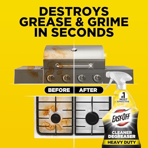 Easy-Off trigger spray degreaser for professional kitchen deep cleaning