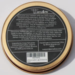 Comparison of dry leather versus leather treated with Amallow natural conditioner.
