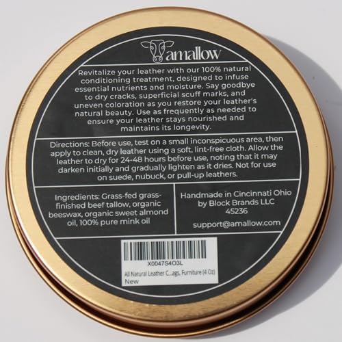 Comparison of dry leather versus leather treated with Amallow natural conditioner.