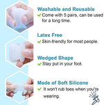 Povihome Large size toe separators on foot showing stay in place design