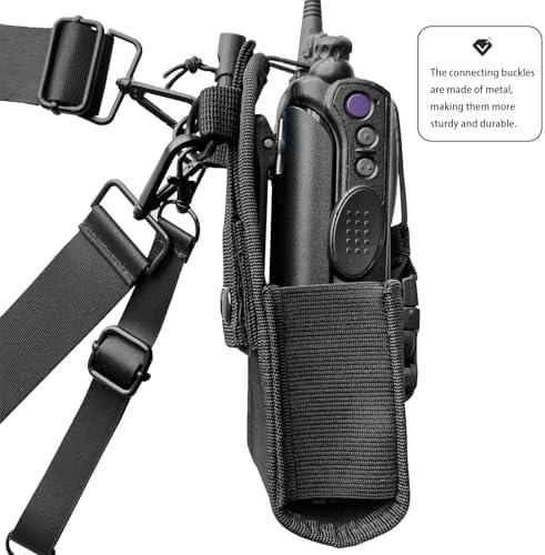 Side profile of the Dartbeastix emergency communication holster showing the anti-swing waist stabilizer