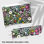 TracyArt floral decal sticker kit including inner screen bezel wrap and matching wrist pad shield.