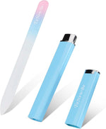 ToNewBe pink and blue gradient nail file with case