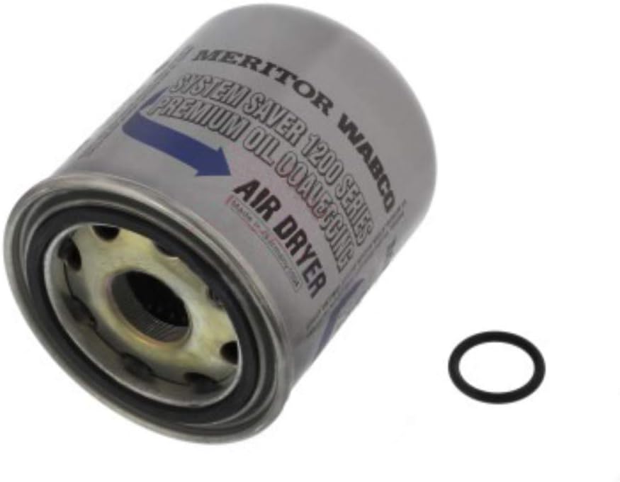 Meritor Wabco R950068A heavy duty coalescing air dryer cartridge front view showing authentic spin on design