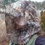 Foldable camo head net for fishing and camping
