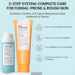 Exfoliating body scrub for smoothing bumpy skin texture and removing sweat residue