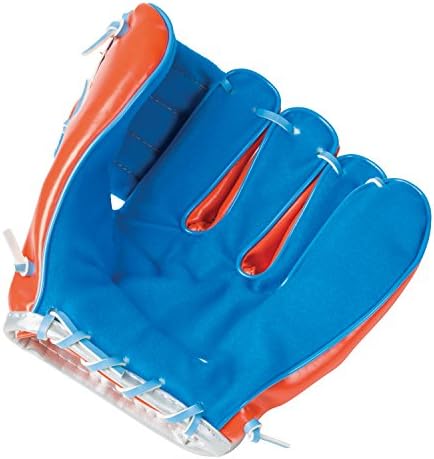 Child using Toysmith easy catch glove to practice baseball skills