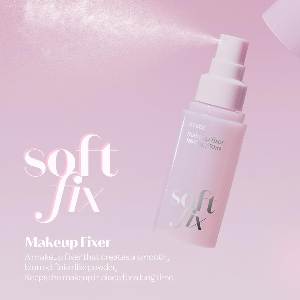 Etude setting spray bottle showing product details and directions