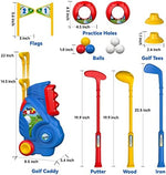 Child using Liberry golf set indoors for motor skill development