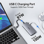 MOKiN dual display adapter connected directly to a modern laptop setup