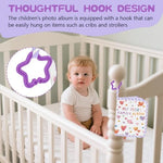 XYDHQS toddler cloth photo album highlighting wipe clean plastic sleeves