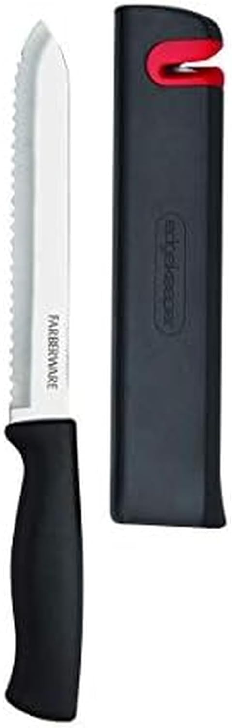 Farberware Edgekeeper 6-Inch Chef Knife with Self-Sharpening Blade Cover, High Carbon-Stainless Steel Kitchen Knife with Ergonomic Handle, Razor-Sharp Knife, Black - Image 12